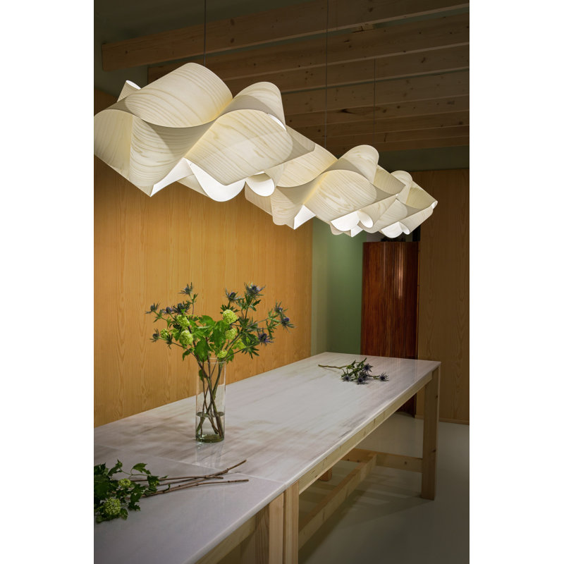 Swirl 1 - Light Unique/Statement Pendant, Ivory White, E26, Matte White