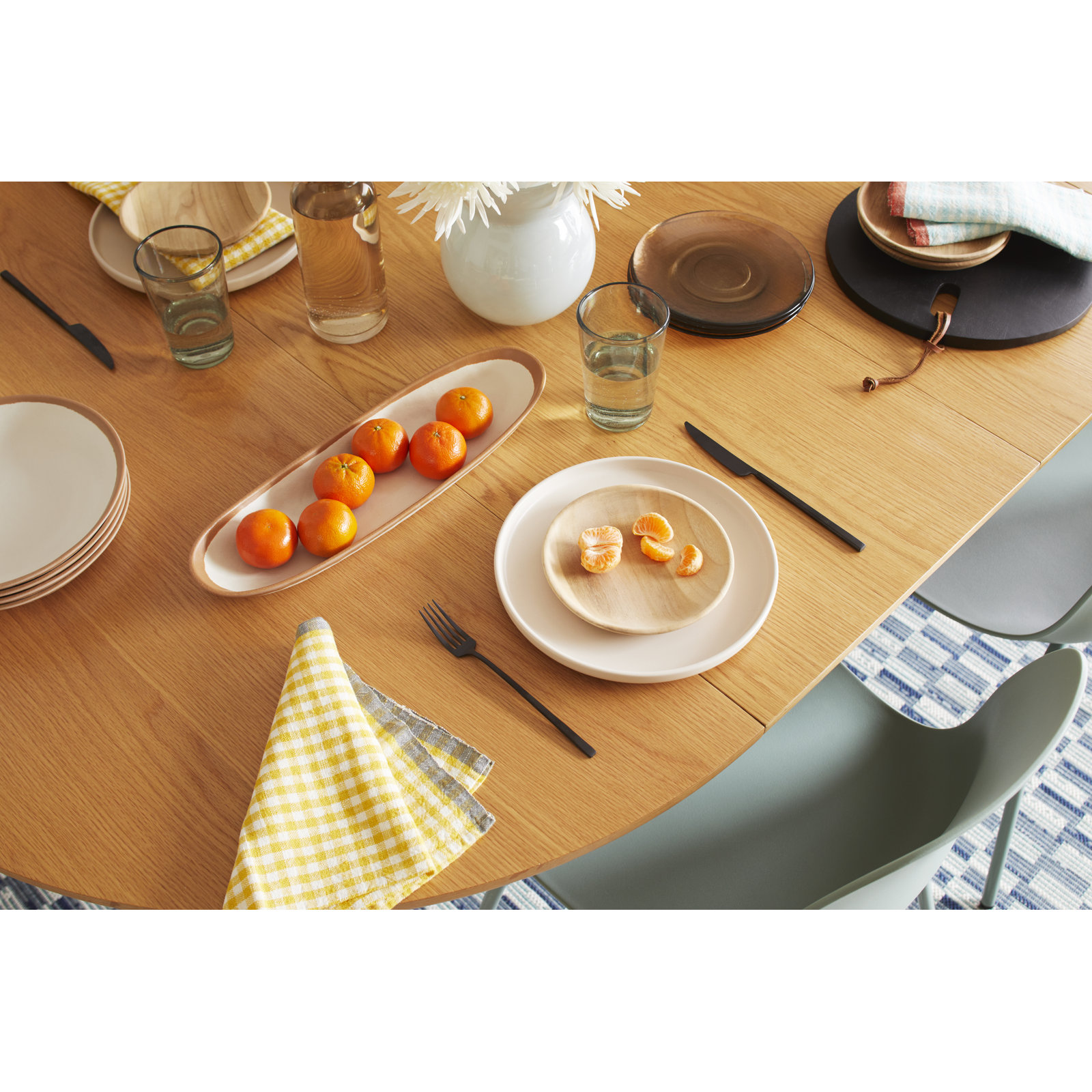 Reversible Linen Napkin, Dijon/Gray