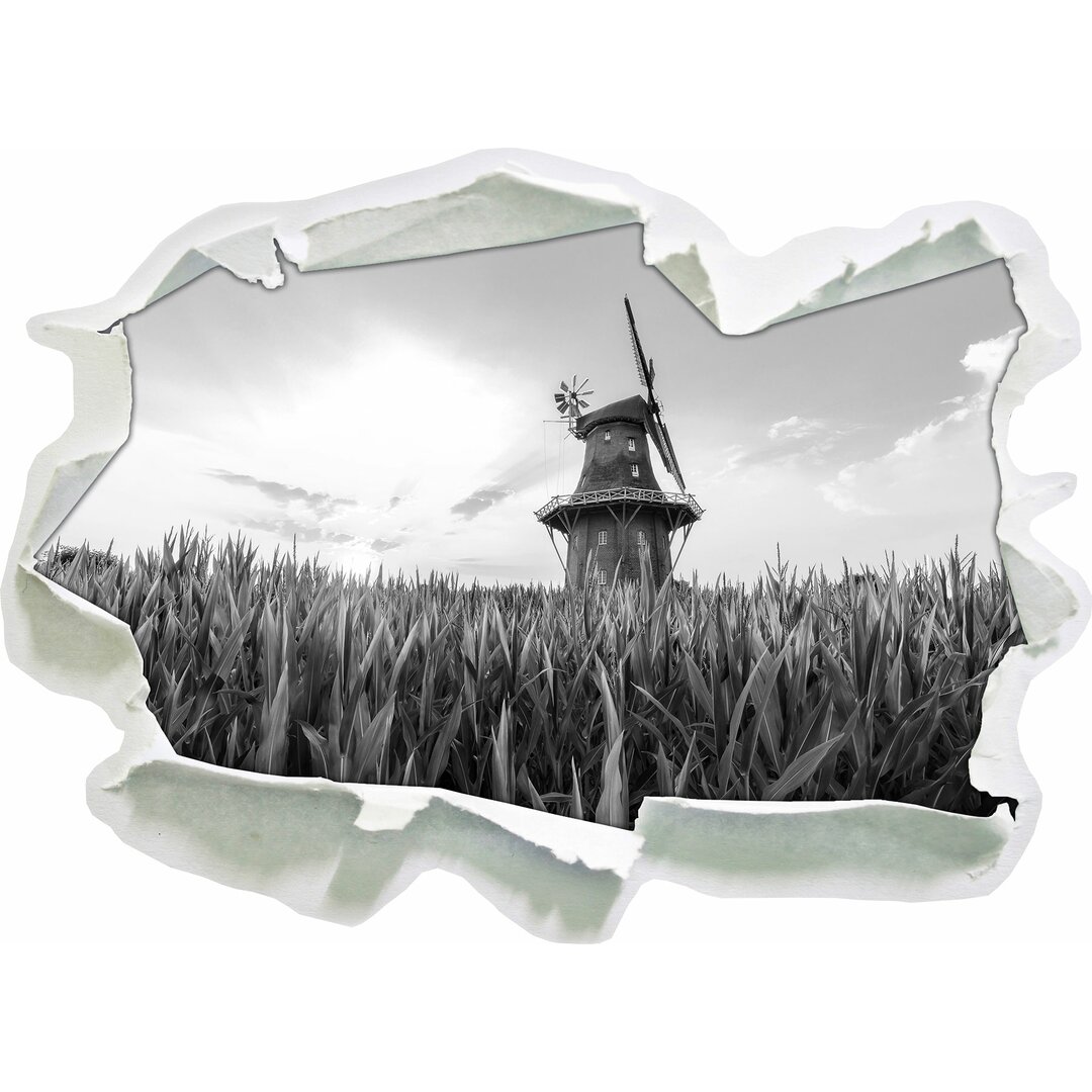 Wandtattoo Schöne Windmühle auf dem Feld