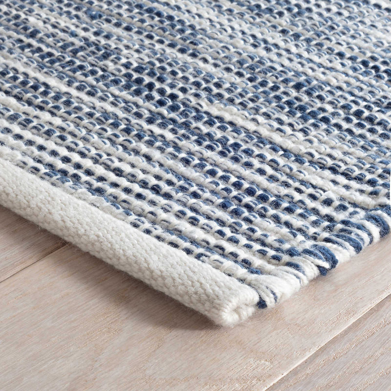 Tideline Navy Handwoven Indoor/Outdoor Rug, Rectangle 2' x 3'