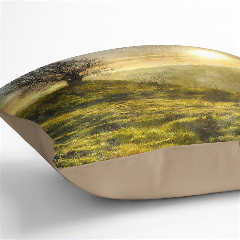 Tree at Sunrise Vol.1 Scatter Cushion with Filling, 40cm H x 40cm W x 15cm D, Stone
