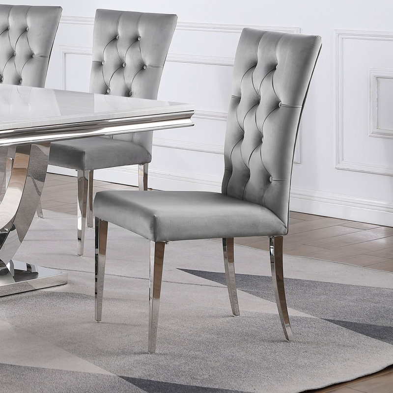 Contemporary Dining Chairs, Gray