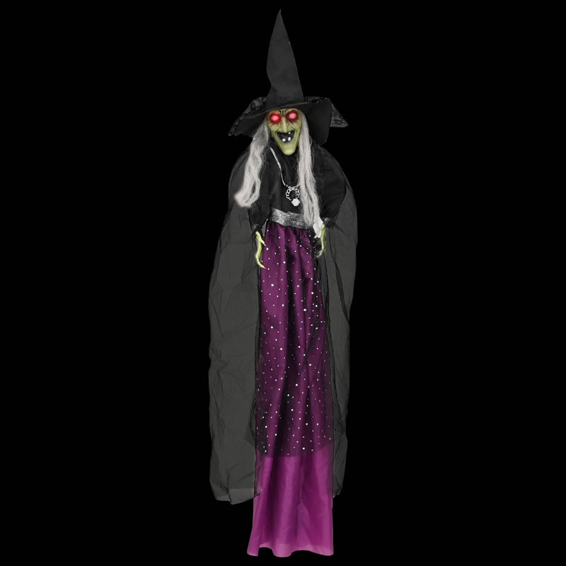 Halloween Hanging Witch SPOOKA Purple 30 x 133 cm Hanging Halloween Prop