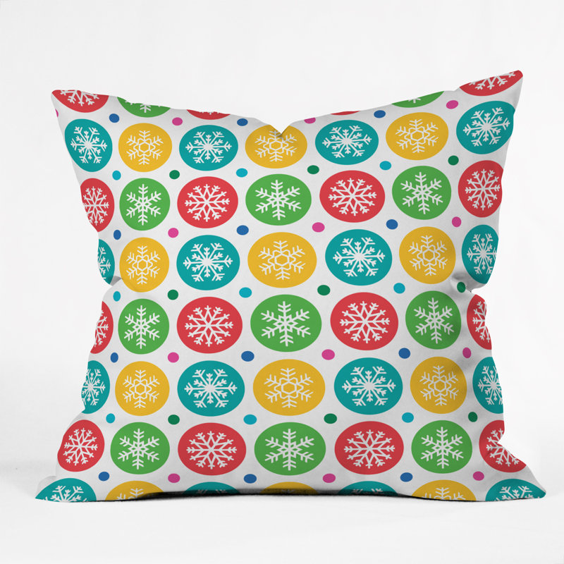 Andi Bird Sierra Snowflakes Throw Pillow, 18" x 18"