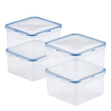 Superio Clear Storage Bins with Lids, Small Stackable Storage Boxes with  Locking