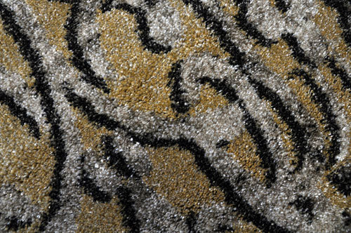 Tapis doré tissé à la machine, 7 pi 11 po x 9 pi 10 po