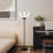 Okeema 69.3" Modern Black Dimmable LED Tree Floor Lamp with Remote Control