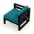 Smith Outdoor Left Arm Lounge Chair with Sunbrella Cushions-2119024208-2139381066