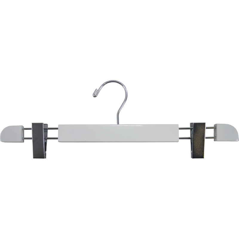 Nielsen Wood Hangers With Clips for Skirt/Pants, White