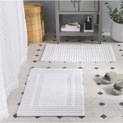Tapis de bain en coton tissé à la main Greyson