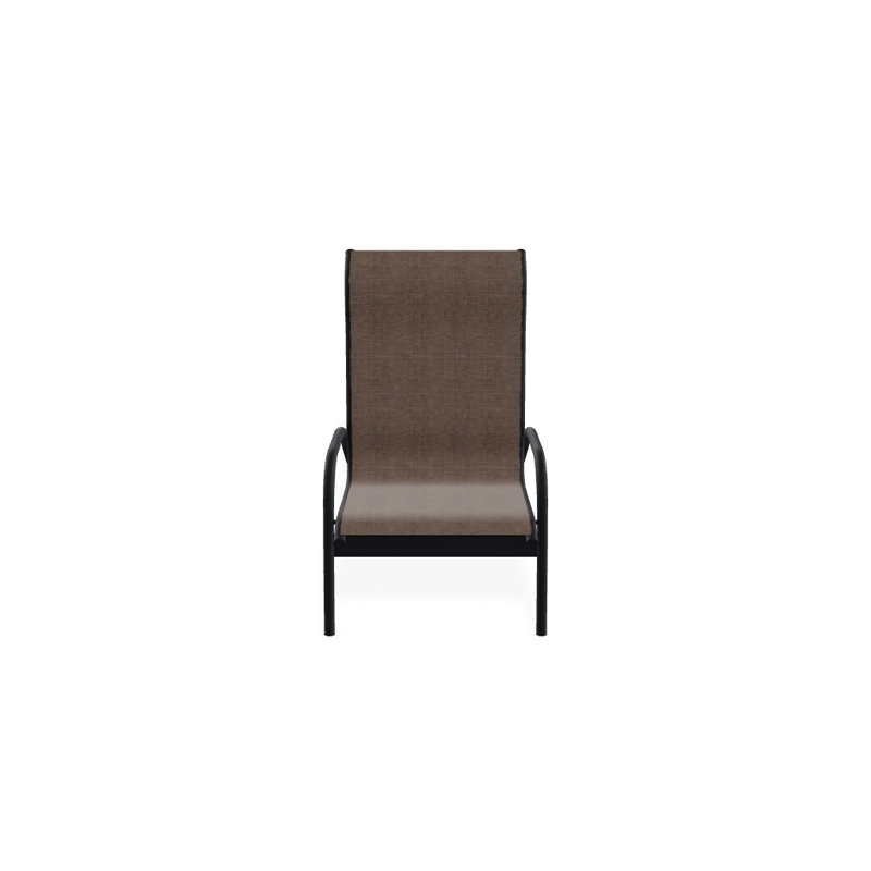 Gardenella Patio Chair, Mocha Sunbrella®, Black