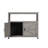 Solid Fir Wood Patio Storage Cabinet With Grey Outdoor Indoor Bar Table , Elegant Slatted Design For Stylish Display, Large Space Tool Management Buffet Cabinet, Sophisticated Look, Multi - Purpose-493985458