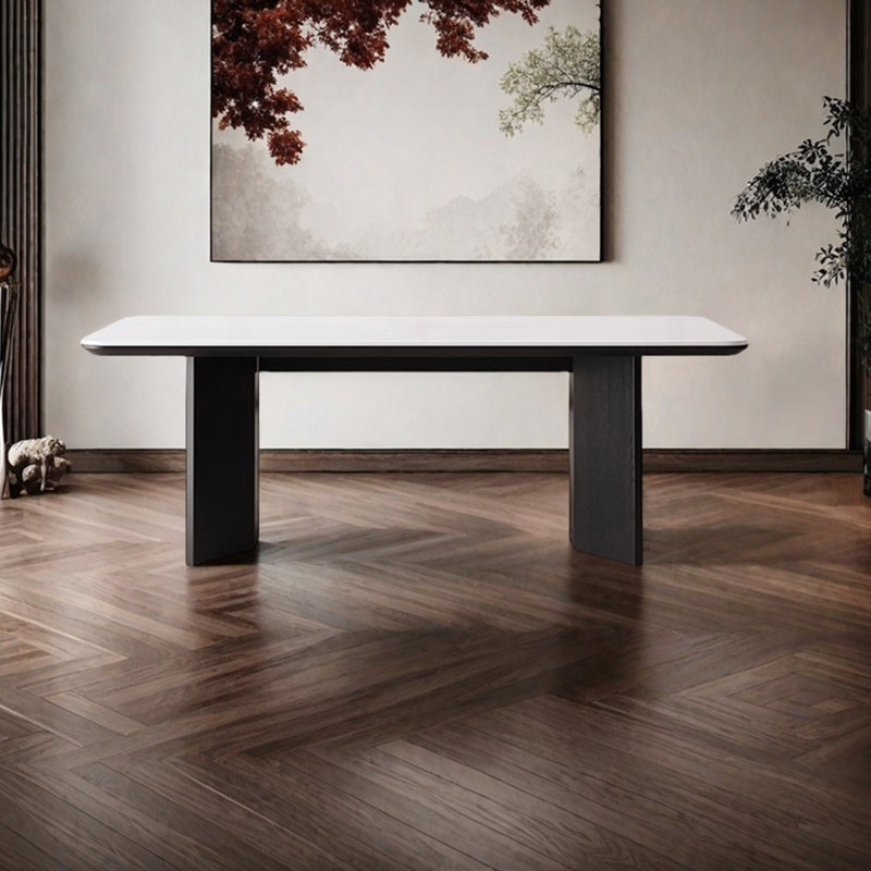 Table minimaliste nordique en bois massif, H 29,53 po x L 55,12 po x l 31,5 po