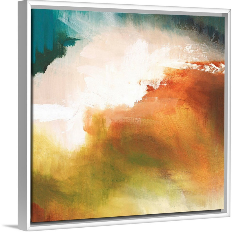 Reproduction d'art sur toile, H 18 po x l 18 po x P 1,75 po, Cadre flottant blanc