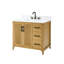 Meuble-lavabo simple cannelé 36 po avec lavabo 36 po avec tiroirs de rangement pour la salle de bain-153077025