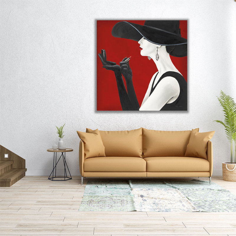 Haute Chapeau Rouge II - reproduction d'art sur toile, H 30 po x l 30 po