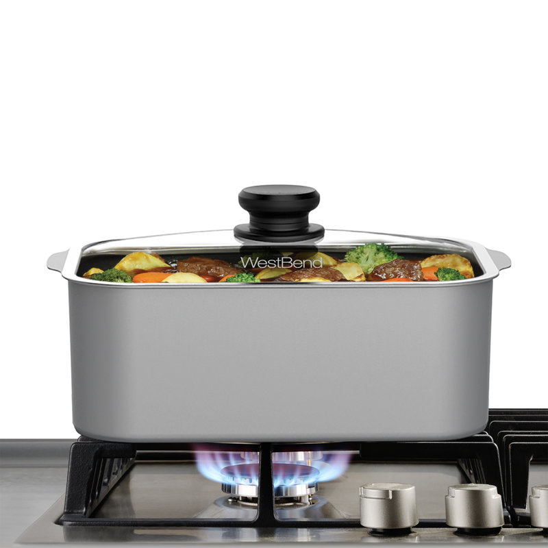 West Bend Versatility Slow Cooker, 5 Qt. Capacity, Silver