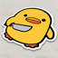 Tapis décoratif de couleur canard jaune 4 pi x 6 pi lavable à la machine 100% coton «Got Any Grapes»