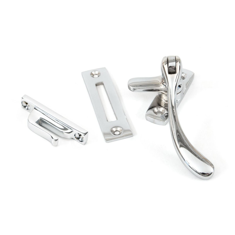 Peardrop Fastener Door Accessory, Polished Chrome