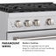 ZLINE Autograph 36 in. Paramount Gas Range in Stainless Steel with Polished Gold Helix Handle-206181656