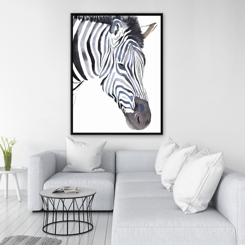 Zebra Print On Canvas