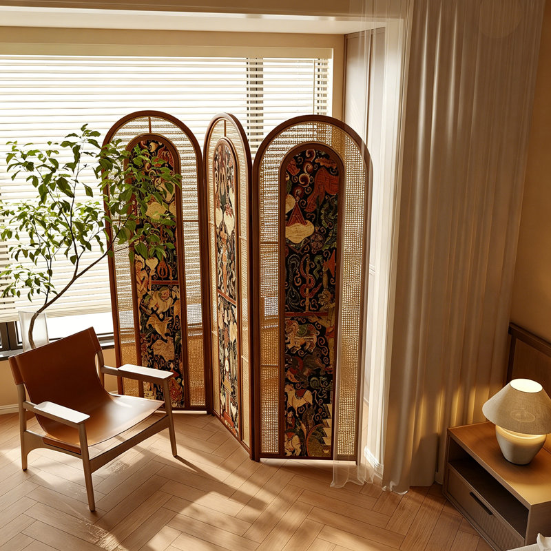 Cloison pliante Mid-Century, H 78,74 po x l 70,87 po x P 1,38 po