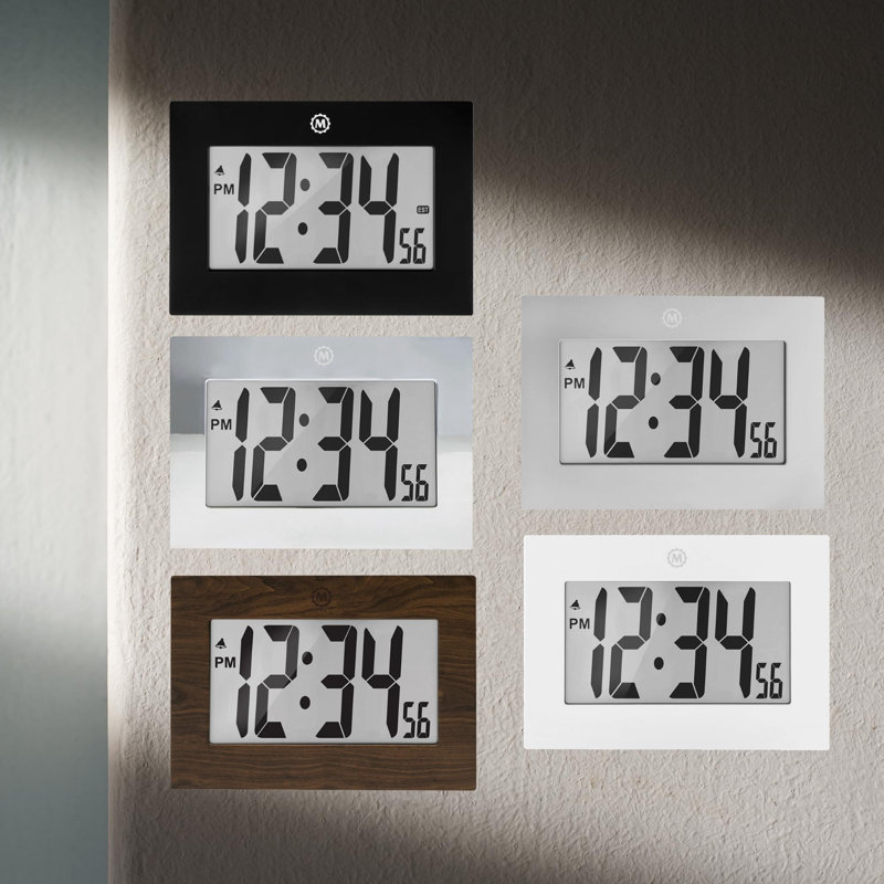 Horloge murale numérique, Brun
