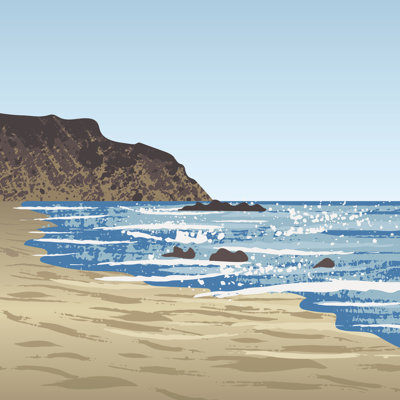 Ocean Coast - Wrapped Canvas Print