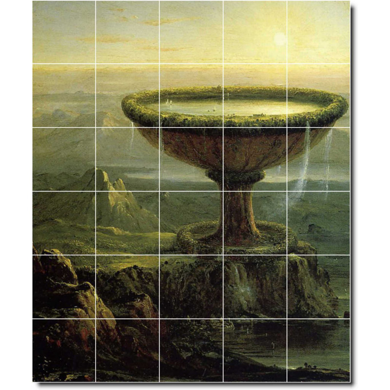 Carreau de céramique décorative 40 po x 48 po 8 po x 8 po, Historique 01894
