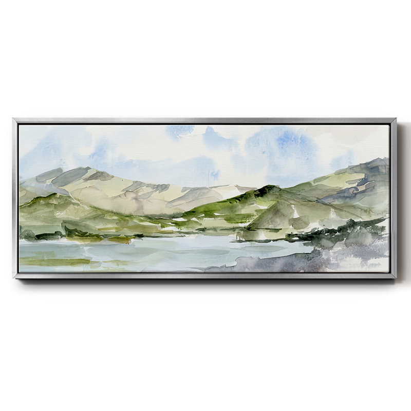 Serene Mountains I - toile encadrée, H 20 po x l 50 po