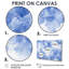 «Aqua Velvet Daisies Flower Flow I» - impression murale marguerites-1948204309-1948204305-1948204304