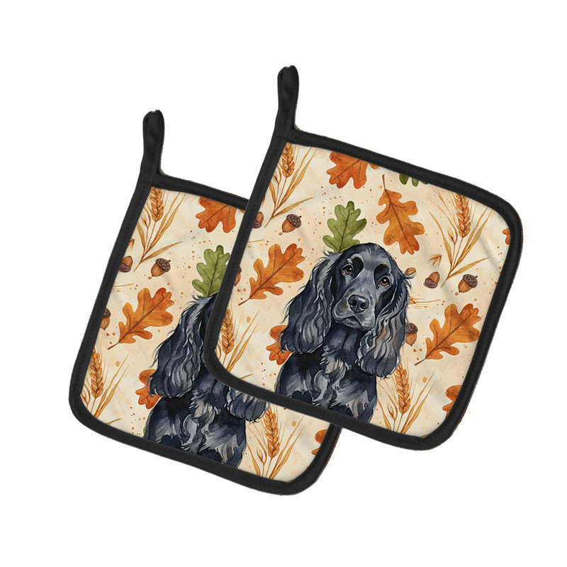 Paire de supports à casseroles noir anglais Cocker Spaniel Heirloom