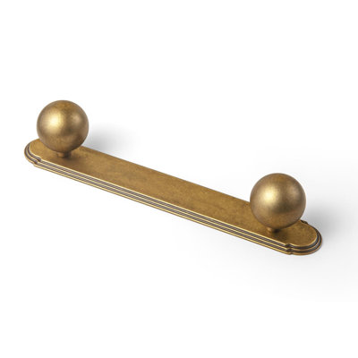 5“ Elegant Brass Door Handle With Spherical Ends