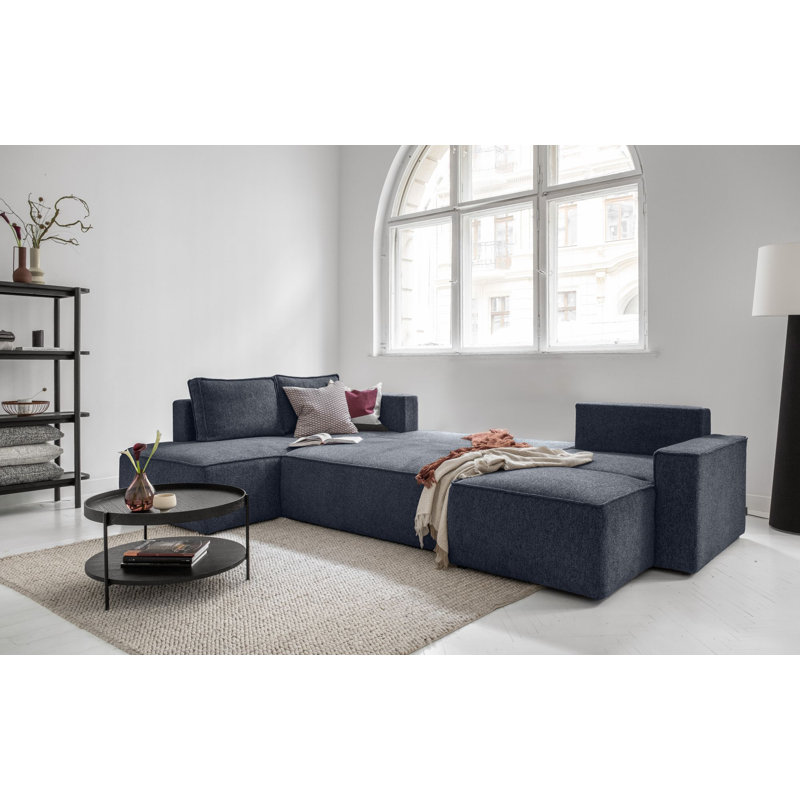Brave Dave 8 Seater Corner Sofa , Navy Blue