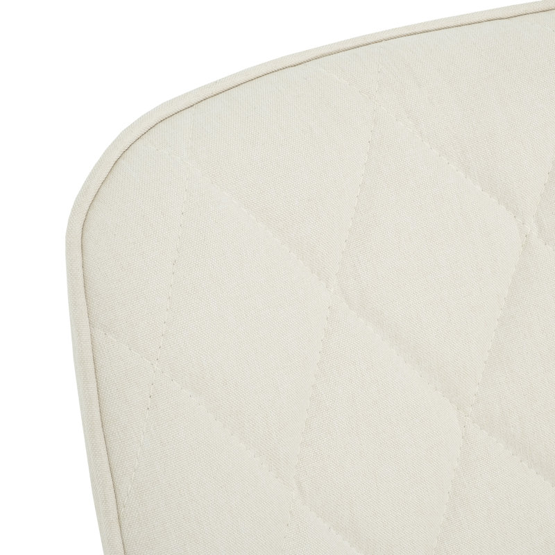 Chaise de salle à manger rembourrée crème Koleson, ensemble de 2 , Crème, crème