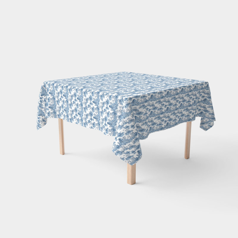 Chinoiserie Design Tablecloth, 70" x 70"