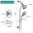 Stainless Steel Slide Bar Shower With Dual 7 Head, - Drill- And 7-setting Head