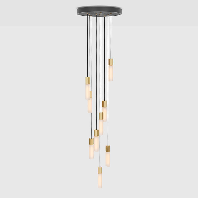 Basalt 9 - Light Pendant, Brass