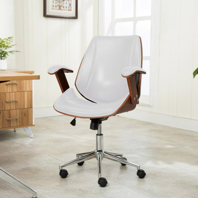 Russellville Faux Leather Mid-Century Office Chair