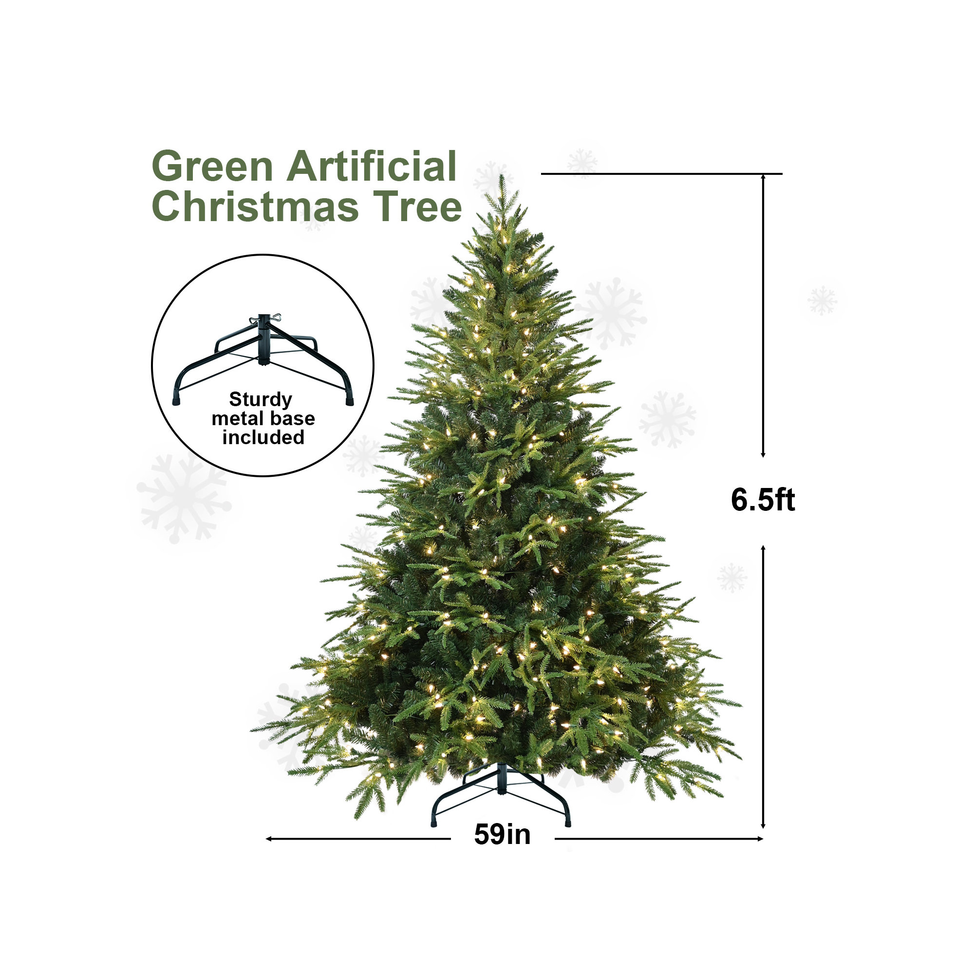 Christmas Tree With Stand Included, 6.5' H