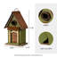 11.25"H Vintage Green Distressed Solid Wood Decorative Birdhouse