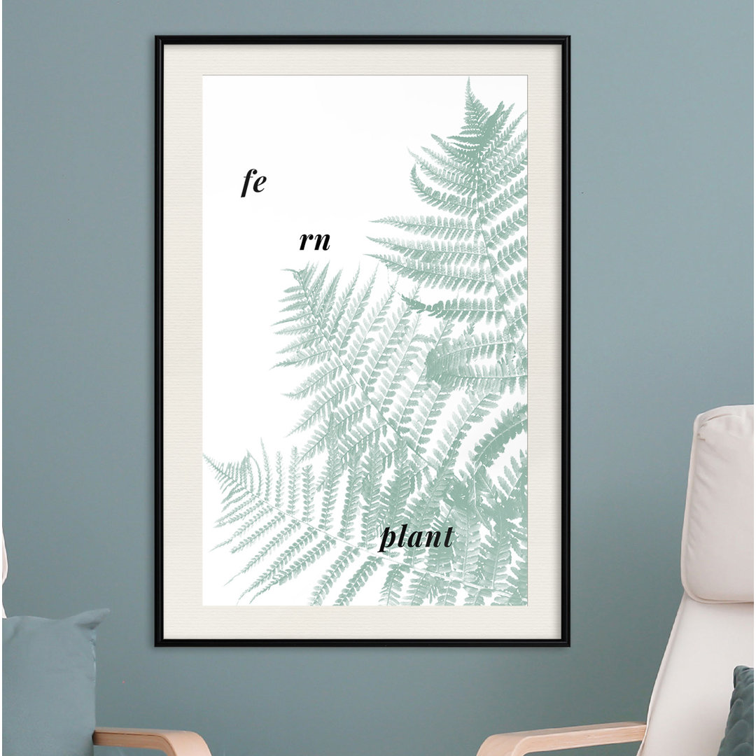 Gerahmtes Poster Pale Green Fern