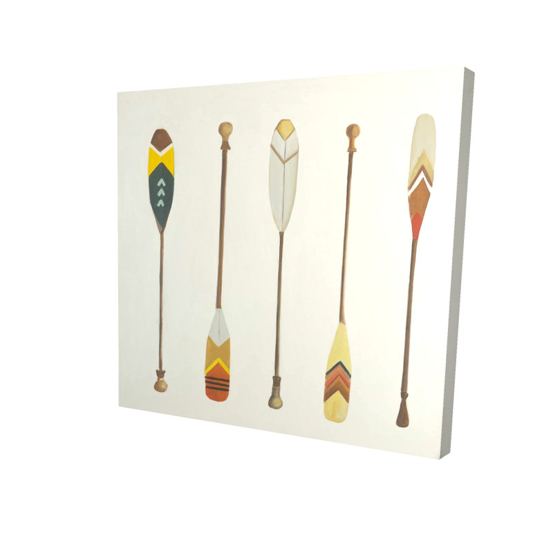 «Canoe Paddles», reproduction sur toile, Toile tendue, H 16 po x l 16 po