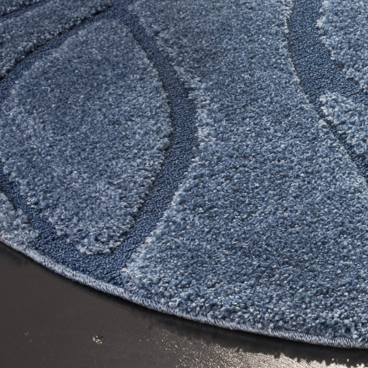 Ashal Abstract Blue Area Rug