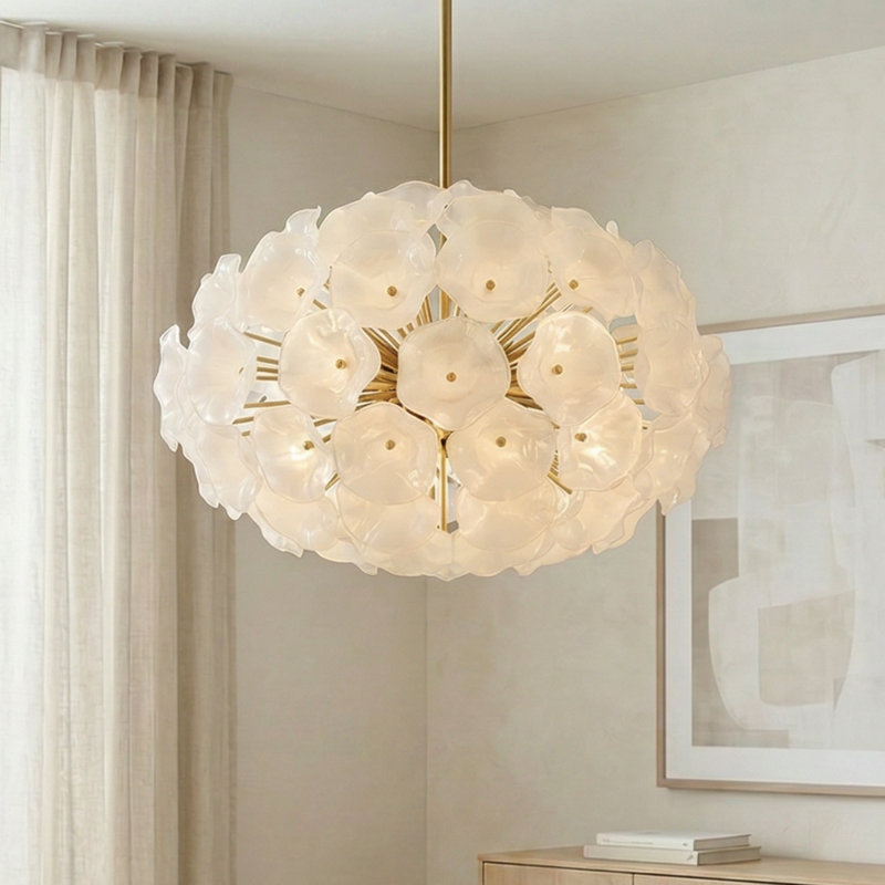 Audrey 8-Light Brushed Gold Pendant Light
