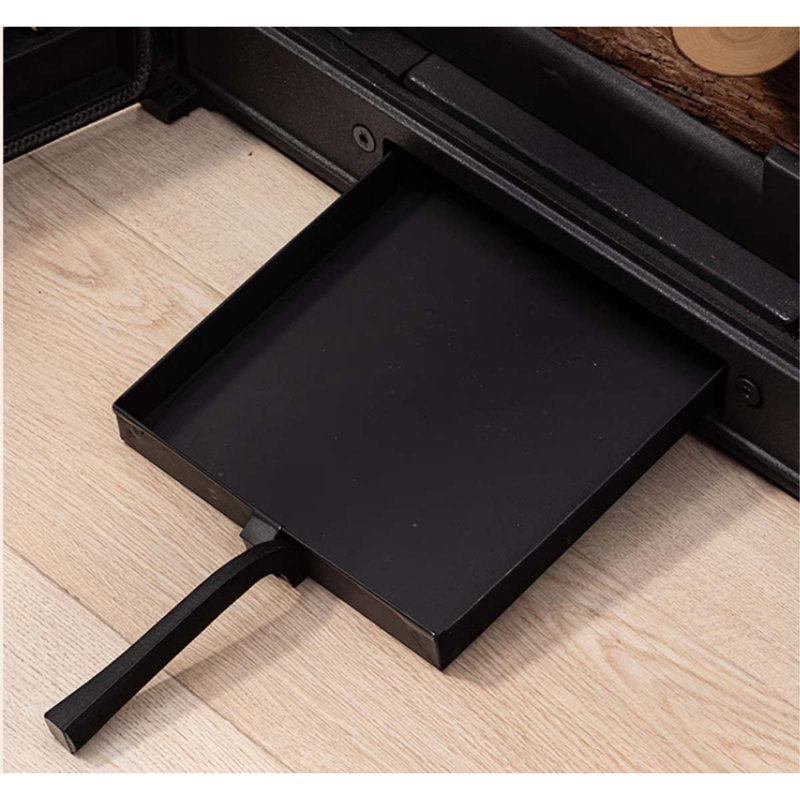Three-sided glass-metal heating fireplace