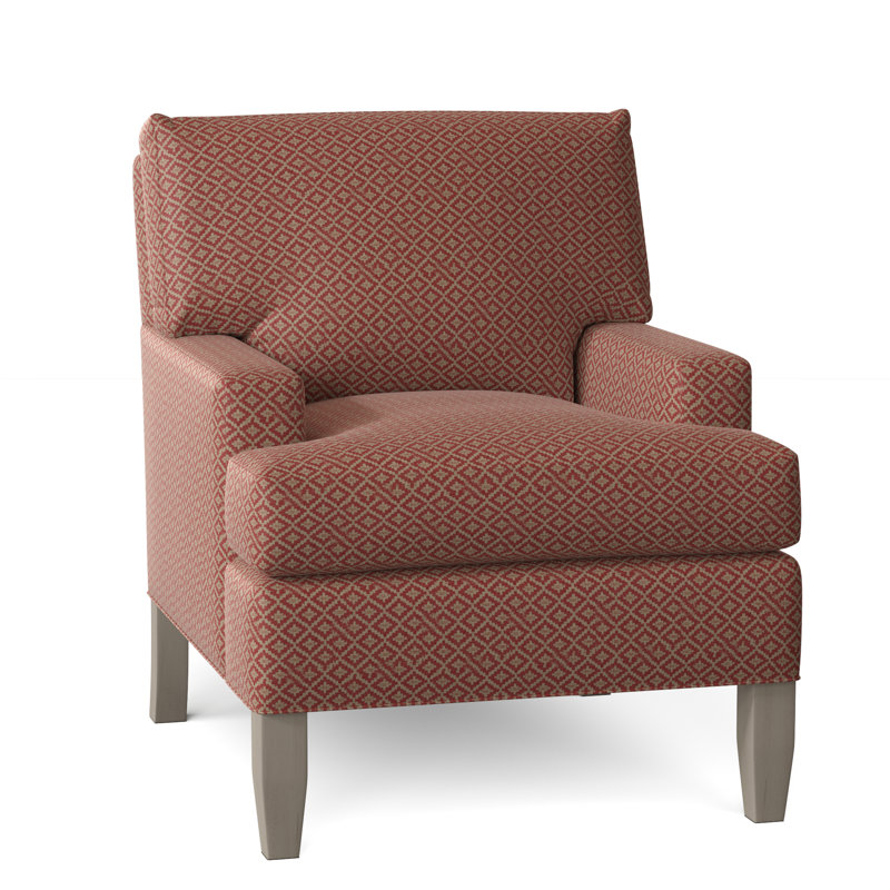 Huntington 31" Wide Down Cushion Armchair, Bailey Ld Navy, Gray, 37" H x 31" W x 37" D