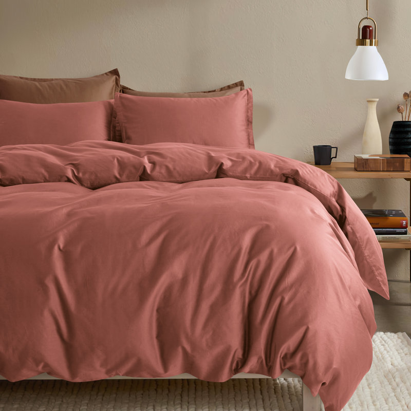Ensemble de housse de couette 400T, Housse de couette pour très grand lit et 2 très , Argile