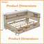 Storage Daybed Farmhouse Style - Full Size Bed Frame with Shelves & Drawers, Antique White-1789169052