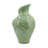 D9.8x16.5" Sage Green Sculptural Ceramic Vase